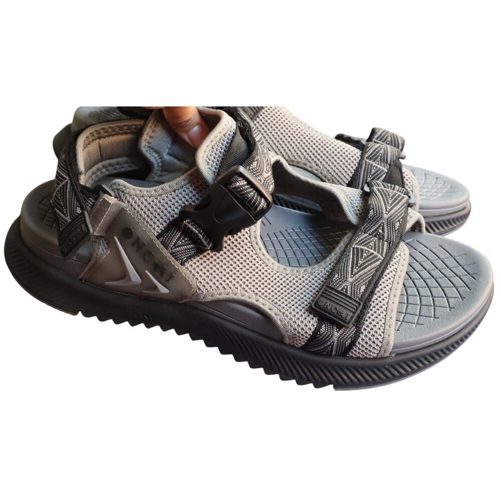 Oncai Mens 12 Mesh Sandals Gray Hiking Arch Support Open Toe Outdoor Walking